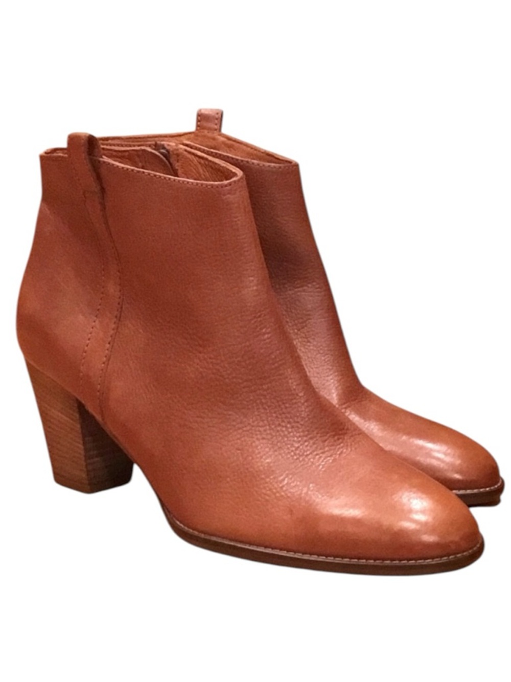 Madewell Ankle Boots The Billie Brown Leather Side Zip Size-10 FLAWED ❗️Please…